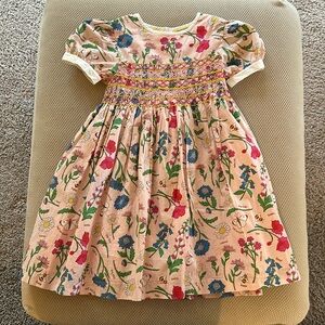 Mini Boden Girls Smocked Flower Dress